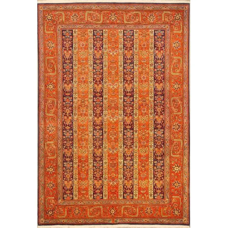 Authentic Persian Rug Zabol Traditional Style Hand-Knotted Indoor Area Rug With Natural Wool And Cotton  9'10"  X  6'6" Panr02813